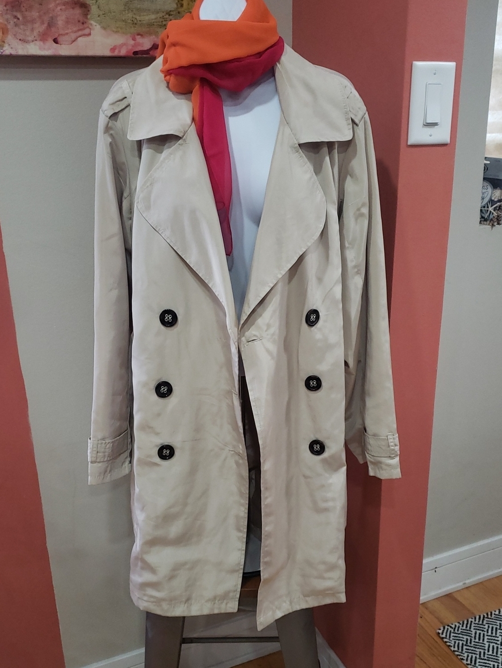 New Look, Classic Women's Double Breasted Belted Trench Coat - Beige 1X